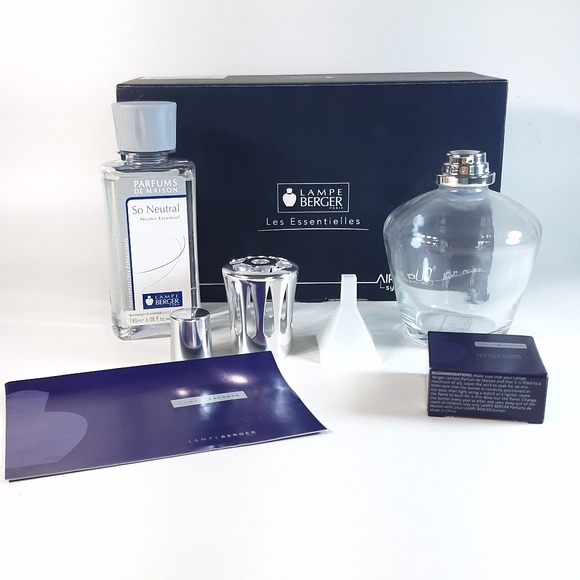 NIB Lampe Berger Essential 3C Air Pur System Round Lamp Neutral Gift Set - Picture 2 of 13